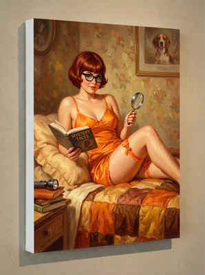 Velma Scooby Doo Adult Canvas Print 12x16 - Vintage Retro Pin-Up Wall Art Decor