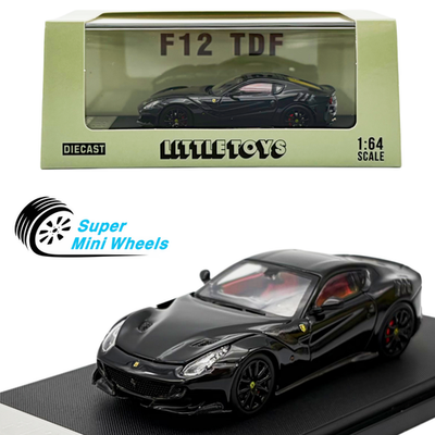 #ad Little Toys 1:64 Ferrari F12 TDF Black Diecast Model $26.99