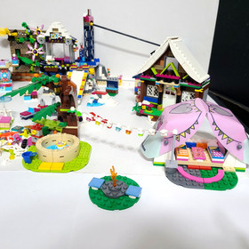 Lego Friends Set LOT 41323 Snow Chalet 41324 Snow Resort Ski Lift