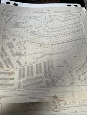 #A39 Leeds Town Street Vintage Survey map Chart Yorkshire Prop Harehills Ward