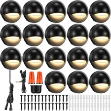 18-Pack Low Voltage LED Deck Lights Outdoor Waterproof Garden Post Fence Lights