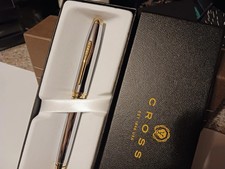 RARE CROSS CLASSIC MEDALIST 23KT GOLD BALLPOINT PEN STUDENT SCHOOL NEW 100 GIFT