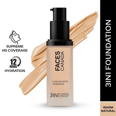 Faces Canada Flawless Matte Foundation (30ml) - Warm Natural