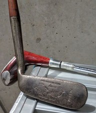 The Glasgow Golf Co. 1920s Scottish Hand Putter Hickory Antique Golf