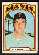1972 Topps #720 Sam McDowell San Francisco Giants VG