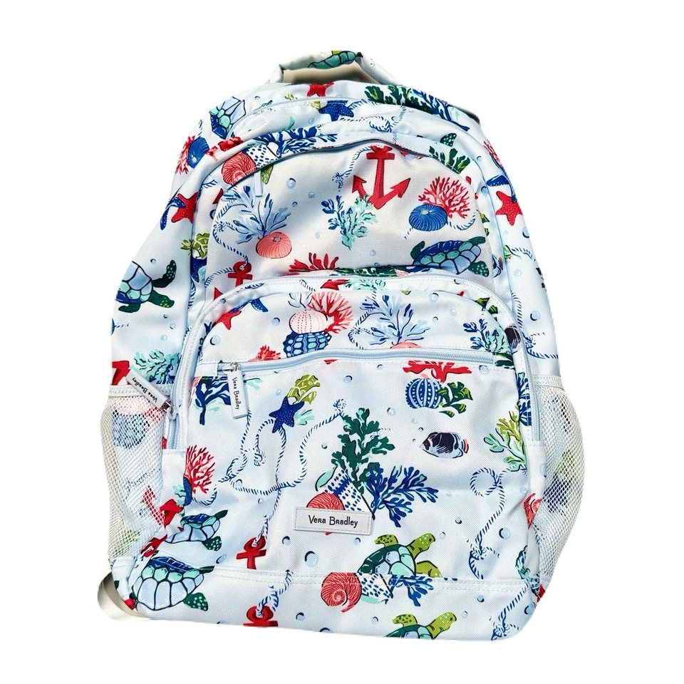 Vera Bradley Anchors Pesaje Juego Mochila Bolsa de Lona Resort Playa Crucero Foto 2 de 4