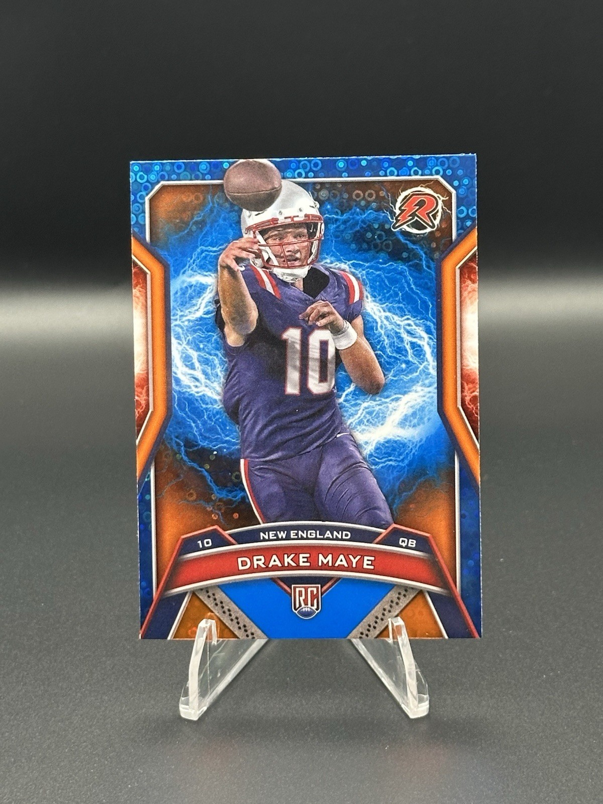 Topps Resurgence Drake Maye #164 Rookie Blue & Orange Spark 2024 Patriots