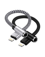 2Pack IPhone Headphone Adapter, Apple MFi Certified Lightning To 3.5mm Audio 8