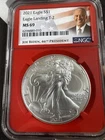 2021 Eagle Landing T-2 American Silver Eagle $1 1 oz .999 NGC MS69 Joe Biden