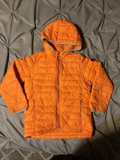 GAP Orange Puffer Hooded Jacket Boys Size XS See Pictures