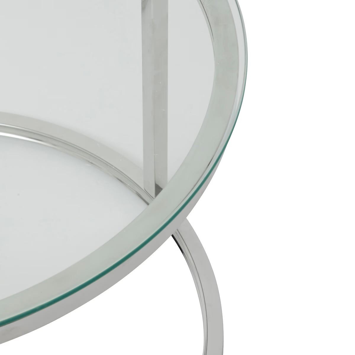 Table basse gigogne Kneo argent 80cm pour optimiser les petits salons - 2