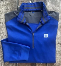 NIKE GOLF DRI-FIT 1/4 ZIP DUKE BLUE DEVILS SWEATER MENS MEDIUM GREAT CONDITION