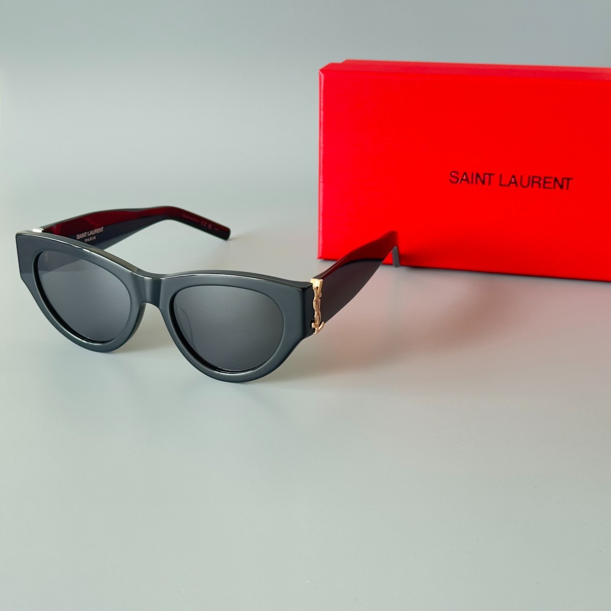 Saint Laurent SL M94 Black Cat Eye Sunglasses Authentic New | eBay