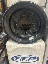 ITP Delta Steel Wheel 12x7 4/156 4+3 Black Rim for Polaris Ranger RZR Sportsman