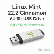 Linux Mint 22.3 Zena 64-Bit Cinnamon Bootable USB Flash Drive Live Install