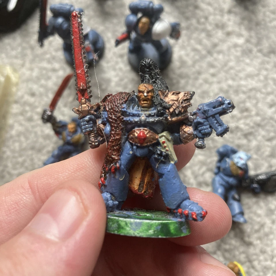 Warhammer 40k 1990’s Wolves Army Job Lot Warlock Titan Marines Metal & Plastic - Image 2 of 4