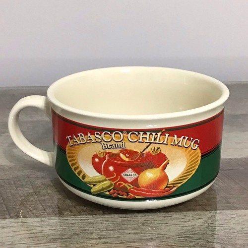 Vintage Tabasco Brand Chili Mug Soup Bowl with Handle McIlhenny