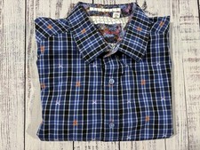 Mens Robert Graham Shirt Sz L Short Sleeve EXCELLENT Conditin 0338