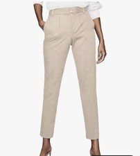 Women's Tailored Dress Pants with Smooth Zipper and Slanted Pockets