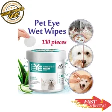 Dog and Cat Cleaning Wipes Eye Wipes, Grooming Tear Stain Remover, 130Pcs