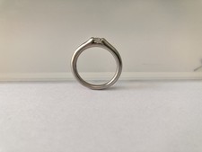 paul spurgeon diamond 0.17cts D1 FL single stone round tension set platinum ring
