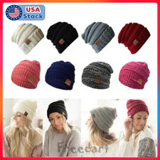 Beanie Hat Cap Cuff Plain Knit Ski Skull Winter Warm Slouchy Men Women Unisex US