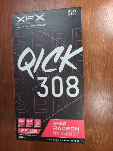XFX Speedster QICK 308 AMD Radeon RX 6600 XT Black GDDR6 8GB Graphics Card