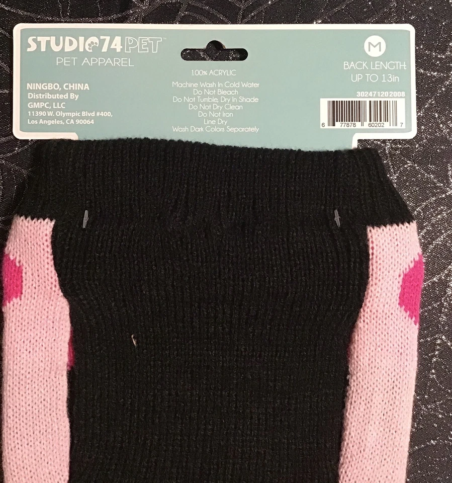 Studio 74 Lote de 2 Suéteres Mascotas Rosa Mala Piel Día y Beige Estampado Pata Talla M Foto 3 de 4