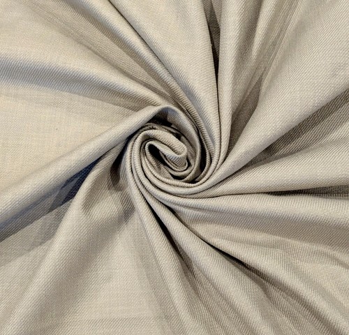 Pierre Frey "Croisé Collobrières" Isabelle Gray Linen Blend Twill- 5 Yards - Picture 5 of 7