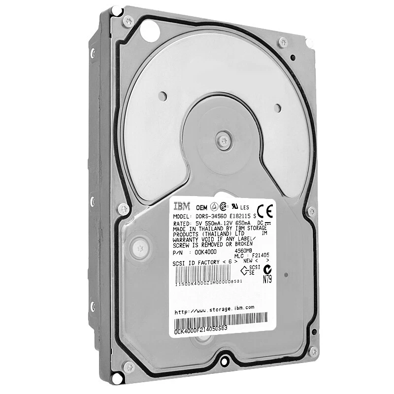 Hard Drive IBM DDRS-34560 4.5GB 7200Rpm SCSI 68-PIN 3.5" Inch 00K4000 - Image 2 of 4