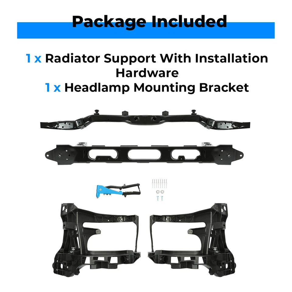 For 2014-2018 Ram 1500 Pickup Front Radiator Support W/LH & RH Headlight Bracket Foto 4 de 4