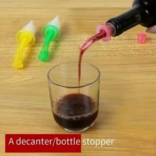 NEW Set of 3 Bottle Pour Spout Stopper Dispenser Liquor Flow Olive Wine Oil 