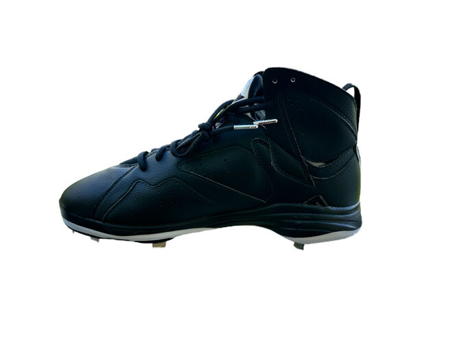 公式正規品!★JORDAN 7 RETRO BLACK PATENT (W) Nike Air Jordan 7 Retro Black White Baseball Cleats 684943