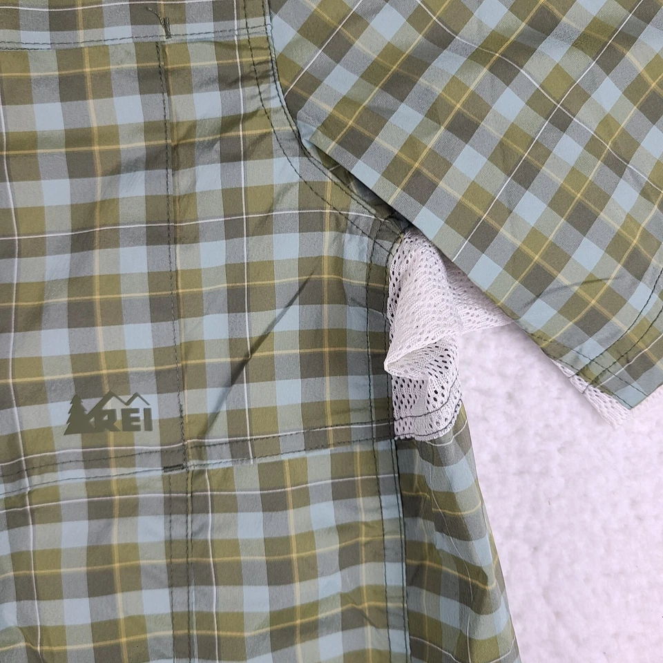 REI Co Op Shirt Mens XL Sage Green Sahara Tech Outdoor Vented Hiking Button Up - Image 3 of 4