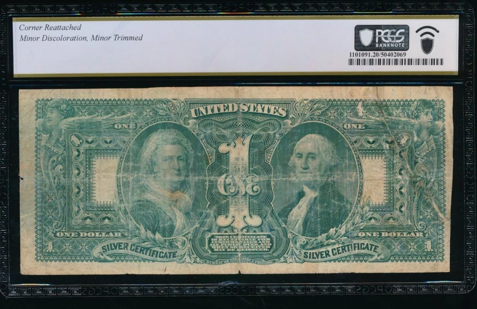 AC Fr 225 1896 $1 Silver Cert EDUCATIONAL PCGS 20 details - Image 2 of 2