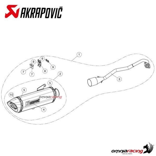 Escape completo Akrapovic homologado acero Honda Forza 125 2017-2020 - Imagen 4 de 7