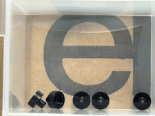 LEGO Parts - Black Tile, Round 1 x 1 with Bar and Pin Holder - No 20482 - QTY 5