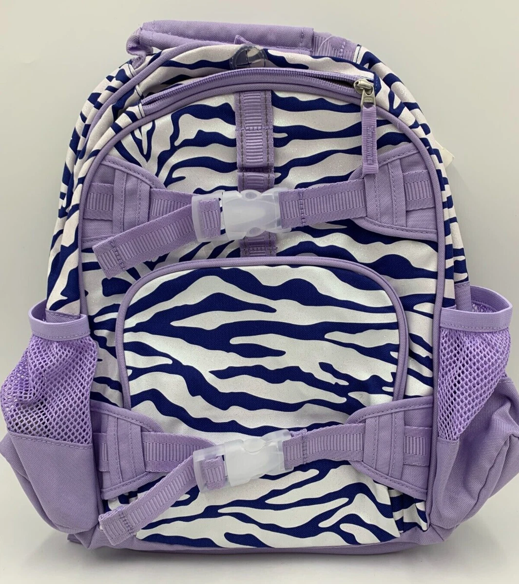 Pottery Barn Kids Mackenzie Lavender Zebra Glitter Small Backpack 15