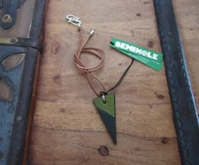 Indiana Women Green Leather Necklace Seminole Green Necklace Woman Gift