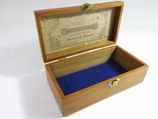Restored Late 1800s Solid Oak Charles Higgens 6 Soap Cake Storage Box.