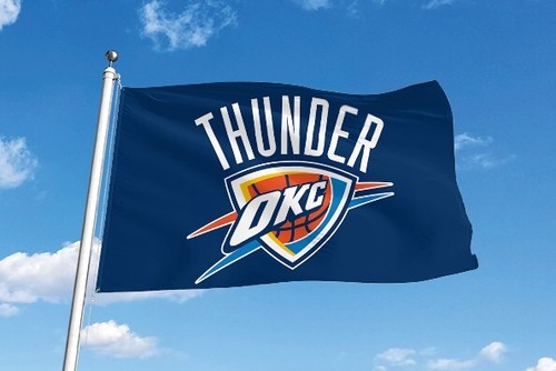 OKLAHOMA CITY THUNDER 3'X5' FLAG BANNER *100% FULL COLOR-BOTH SIDES OF THE FLAG*