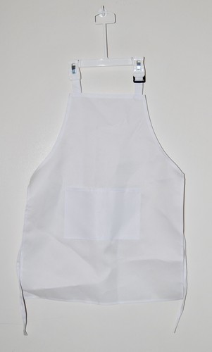 New 9pc White Adult Unisex Adjustable Polyester Restaurant Pocket Aprons - Picture 2 of 6