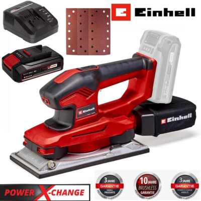 Einhell Akku-Schwingschleifer TE-OS 18/230 Li Akku 2.5 Ah , 3x Schleifpapier,  