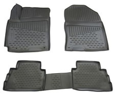 Gummifußmatten für Hyundai Kona 2017- 3D Passform Hoher Rand Gummimatten Set