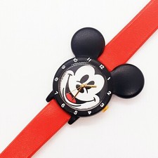 Reloj Lorus by Seiko Mickey Mouse Años 90 con Estuche Único en Forma de Orejas de Mickey Años 90