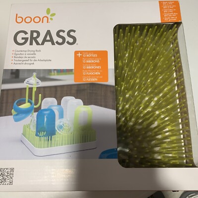 Boon Grass Countertop Drying Rack, Green   E3D