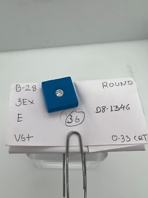 Lab grown 0.33 Ct VS+ Clarity E Color Loose Diamond Round