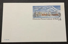 1986 1987 U.S. Sc# UX119 Historic Preservation 14¢ Postal Card MNH Postcard