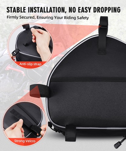 Motorcycle Frame Side Saddle Bag Tool Storage Bag For Yamaha Tenere 700 2019-24 - Picture 8 of 10