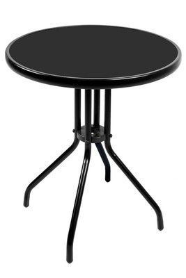 Gartentisch Bistrotisch Balkontisch Glastisch rund Ø 60 cm ...